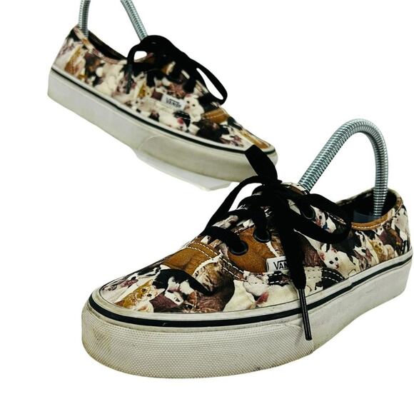 Vans ASPCA Cat Printed Canvas Mens 4.5 Womens 6 Low Top Sneaker - Picture 1 of 10